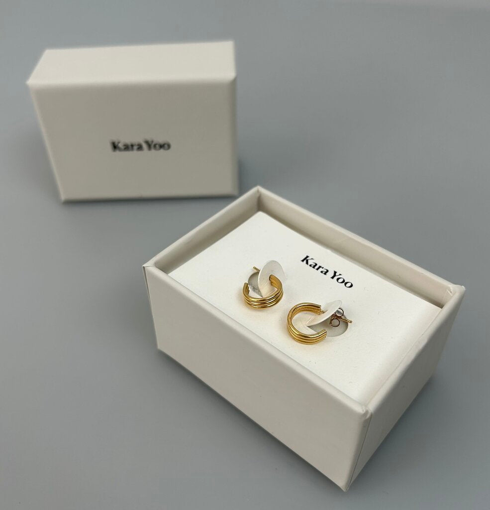 Kara Yoo (Vancouver) "Range Hoops" - Gold Vermeil