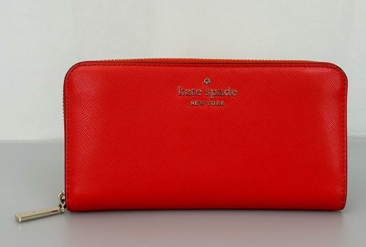 Kate Spade large saffiano zip-round wallet