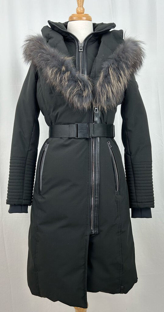 Rudsak layered fur trim belted parka (S)