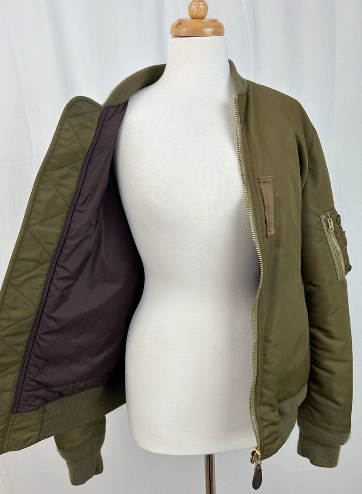 Burberry MEN'S nylon bomber jacket (L)