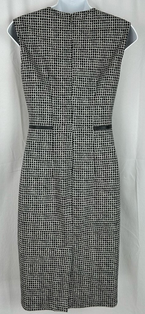 Max Mara check wool shift midi dress (S)