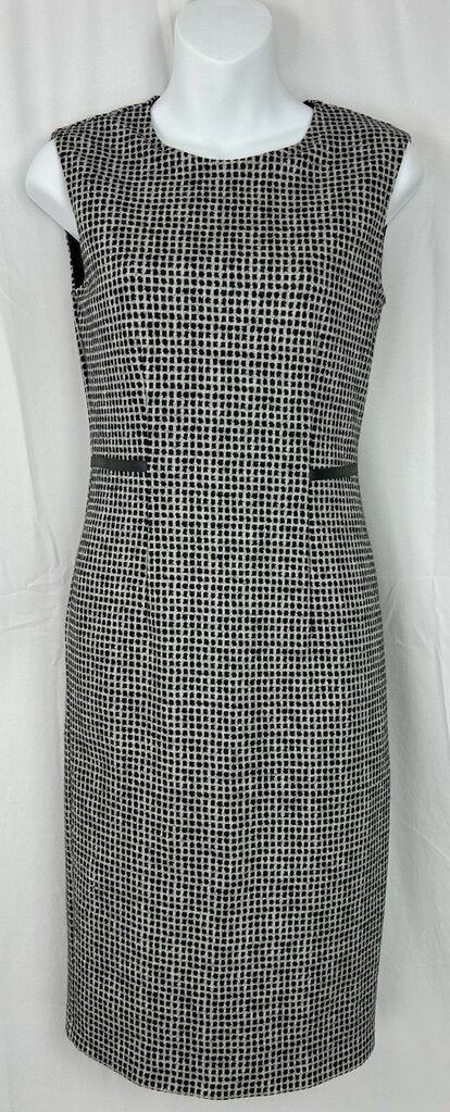 Max Mara check wool shift midi dress (S)