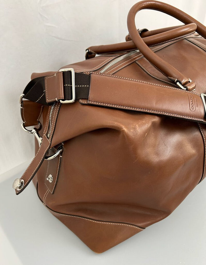 Coach leather travel duffle