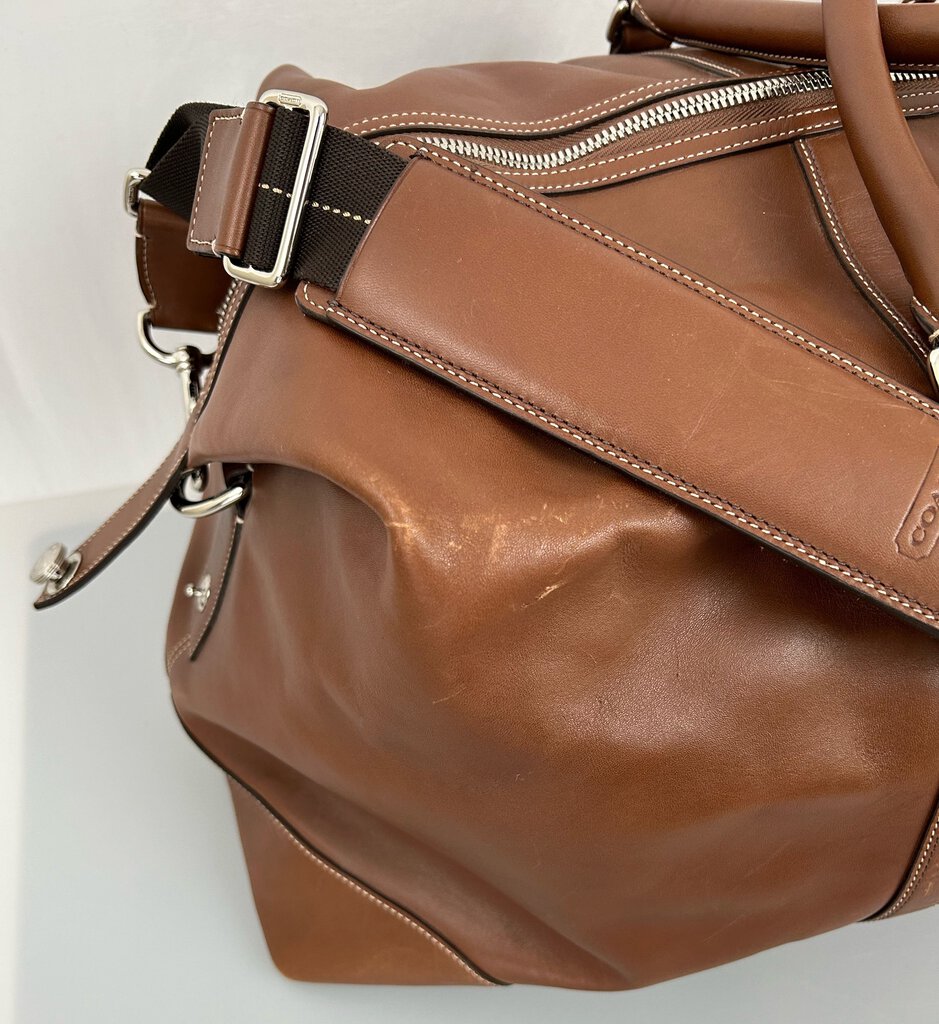 Coach leather travel duffle