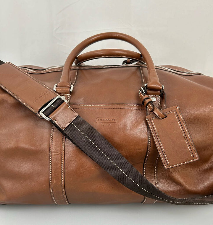 Coach leather travel duffle