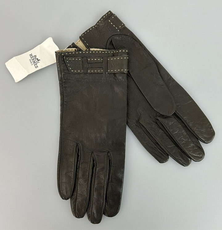 Hermes NWT vintage leather gloves (S)