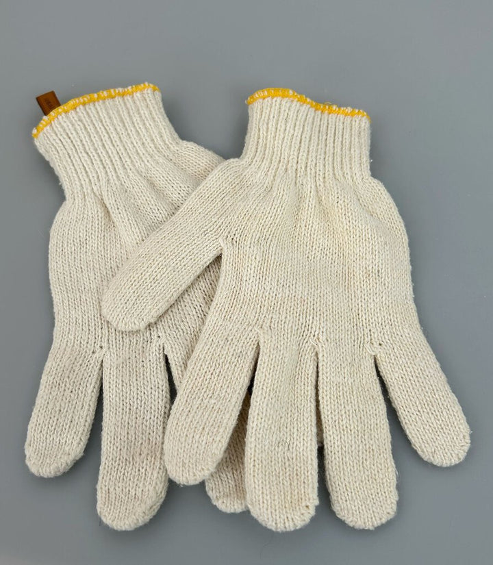 Hermes yellow stripe trimmed glove (S)