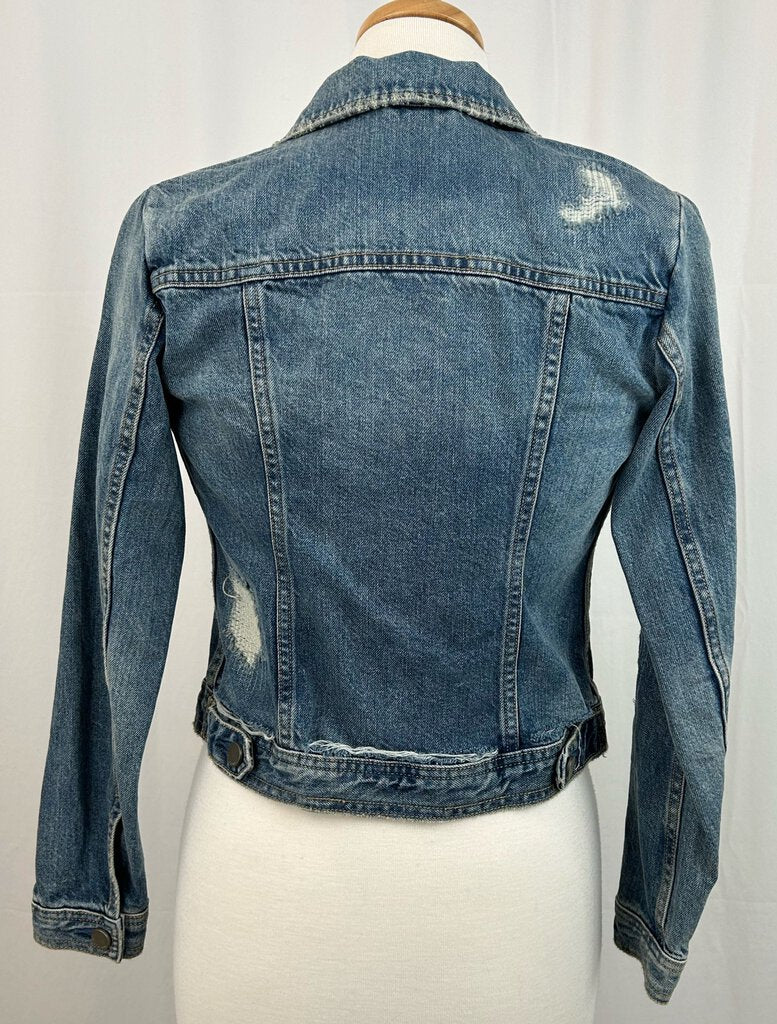 All Saints destructed denim jacket (XS)