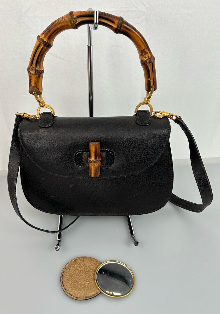 Gucci vintage bamboo turnlock purse