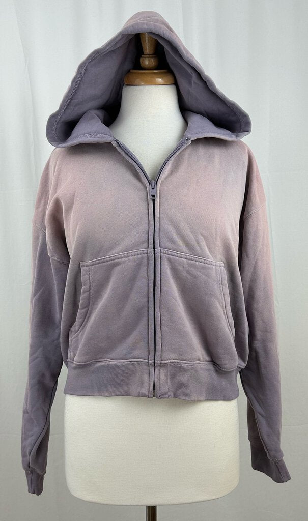 TNA ombre crop zip hoodie (M)