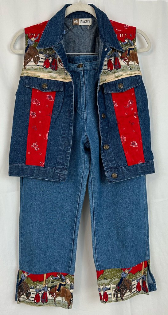 Nikky 2-pc vintage "matador" denim suit (S)