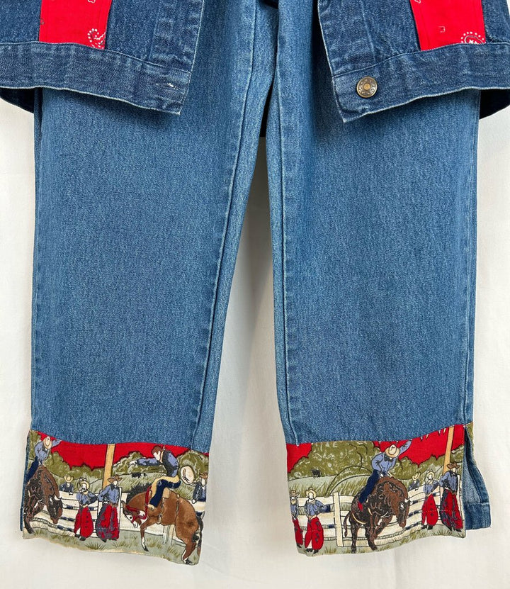 Nikky 2-pc vintage "matador" denim suit (S)