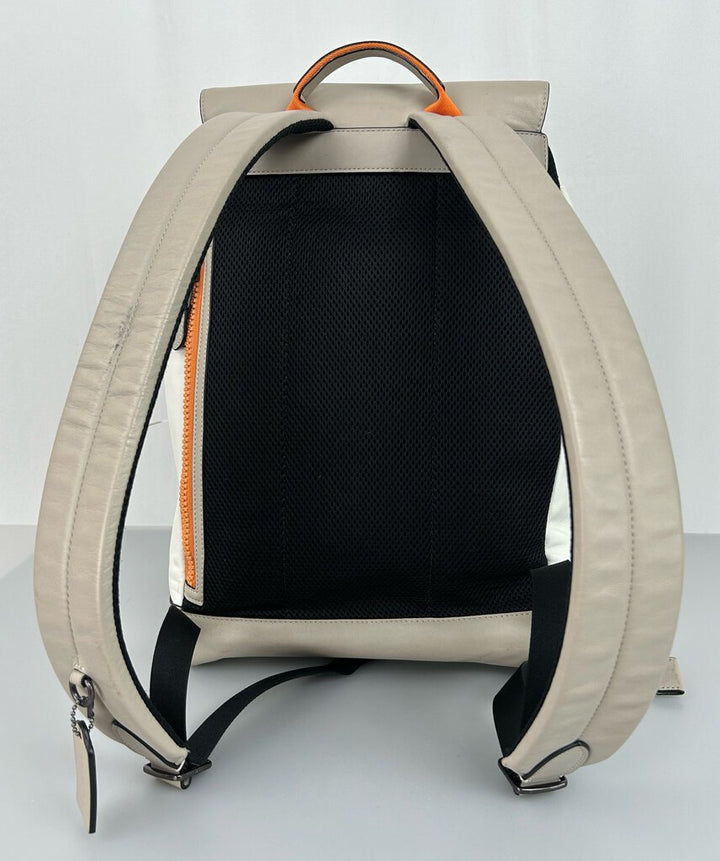 Coach leather mono/retro logo backpack