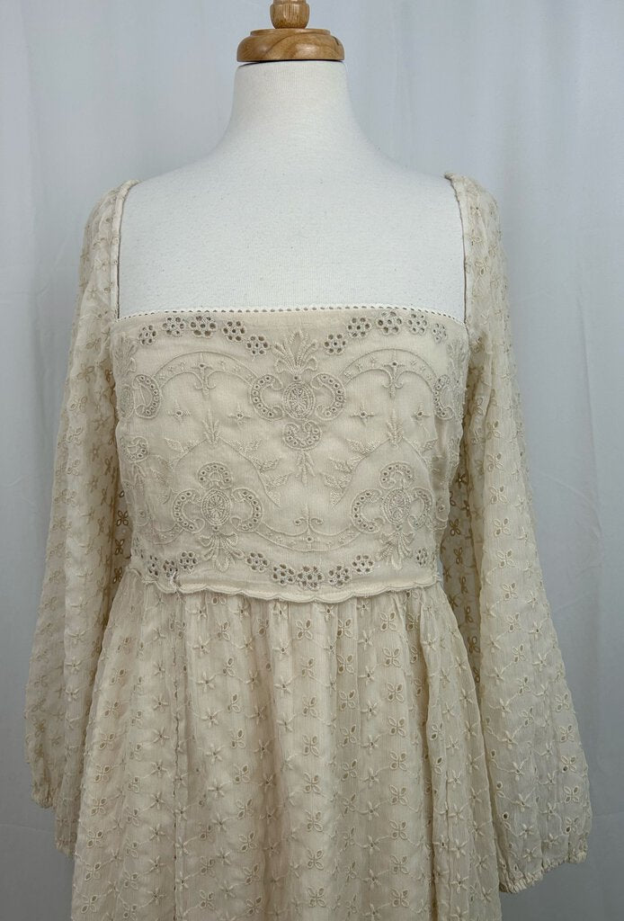 Free People smocked eyelet maxi dress (M/L)