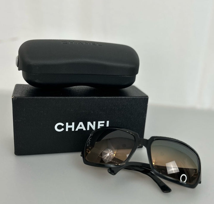 Chanel quilted acetate sunglasses