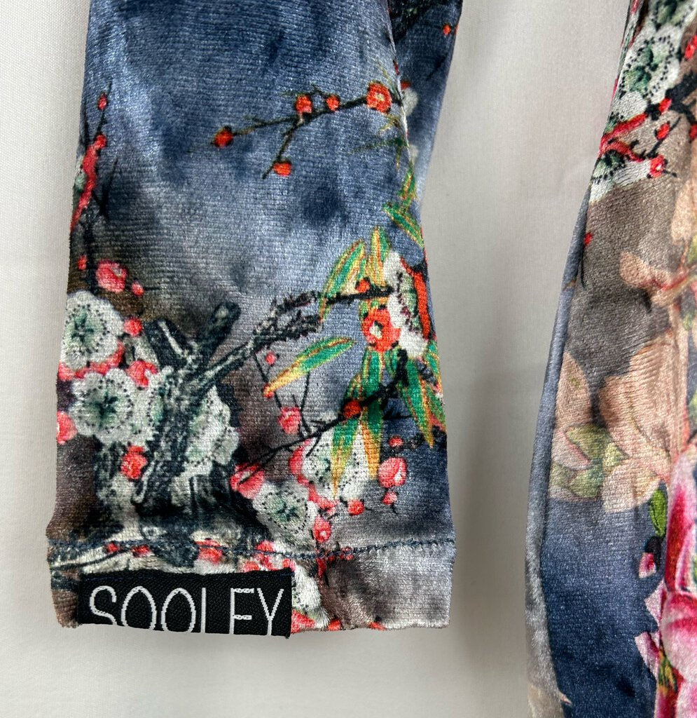 Sooley velvet floral print dress (S)