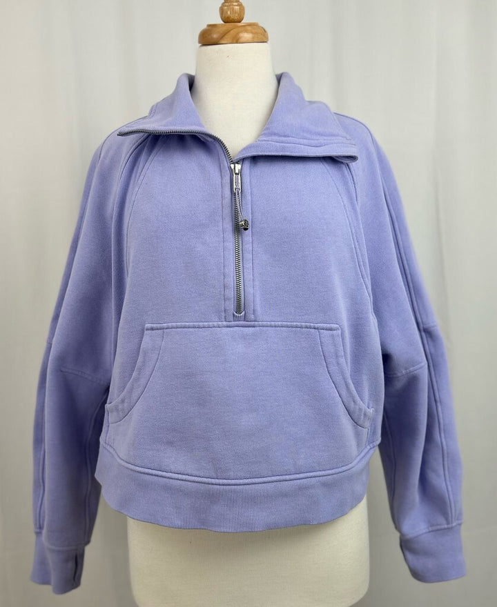 Lululemon oversized cropped 1/2 zip scuba (M/L)