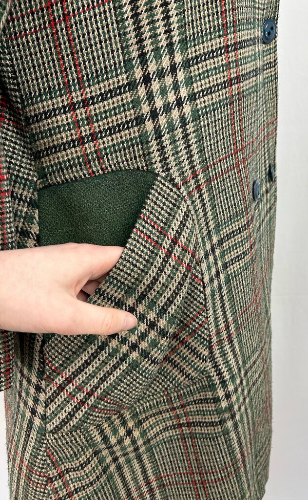 Vintage tweed hooded jacket (S)