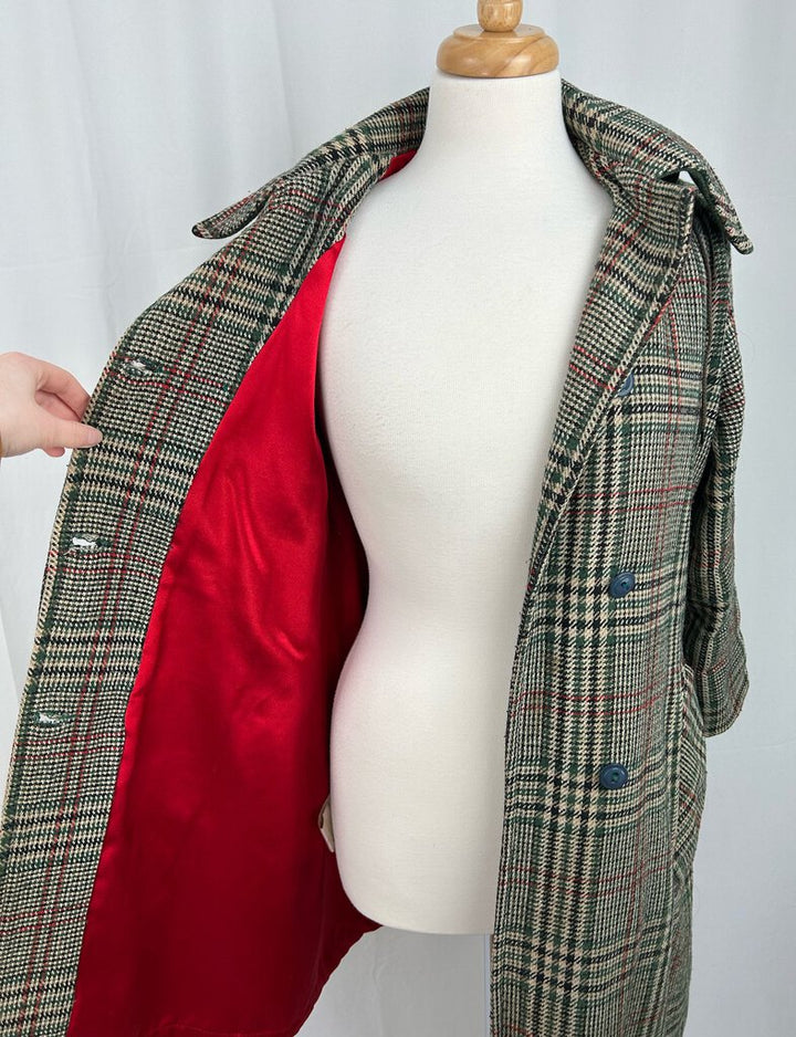 Vintage tweed hooded jacket (S)