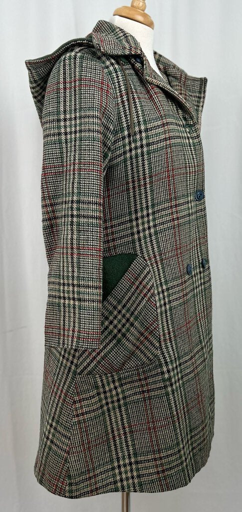 Vintage tweed hooded jacket (S)