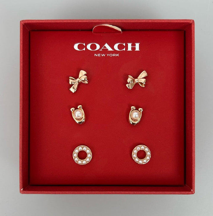 Coach earring box set