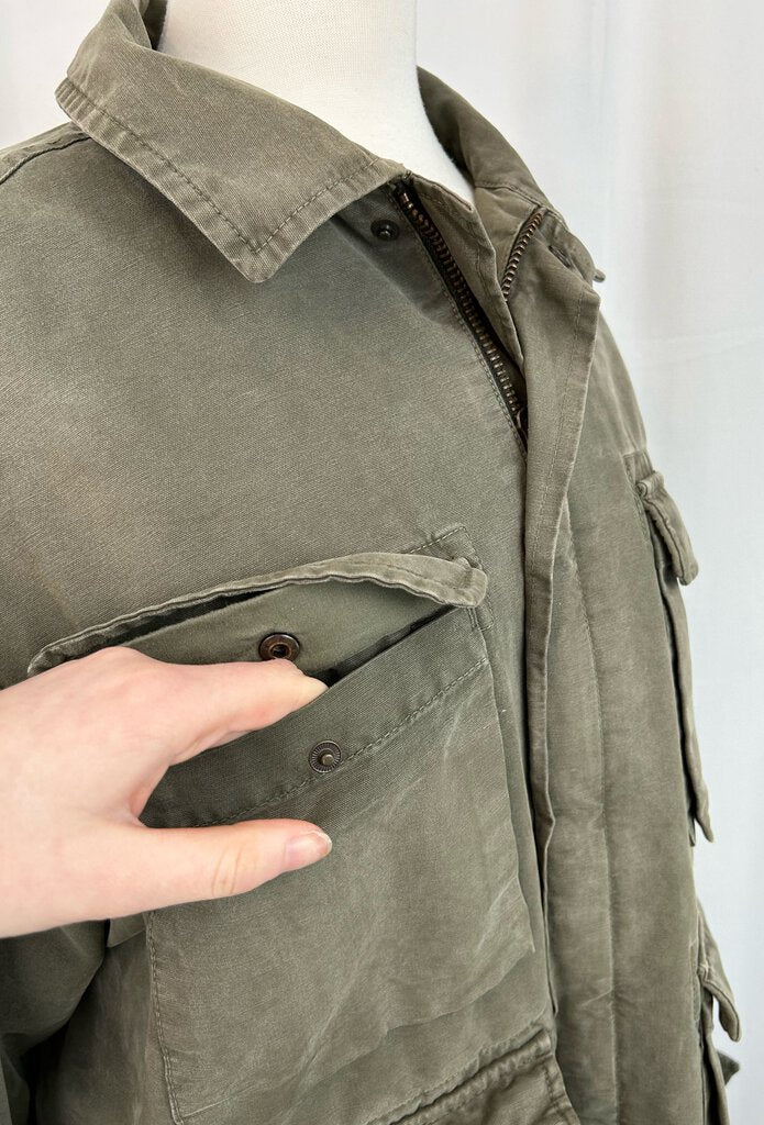 anine bing "Joey" utility army jacket (L)