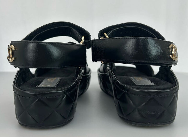 Chanel quilted flatform sandal (size 35)