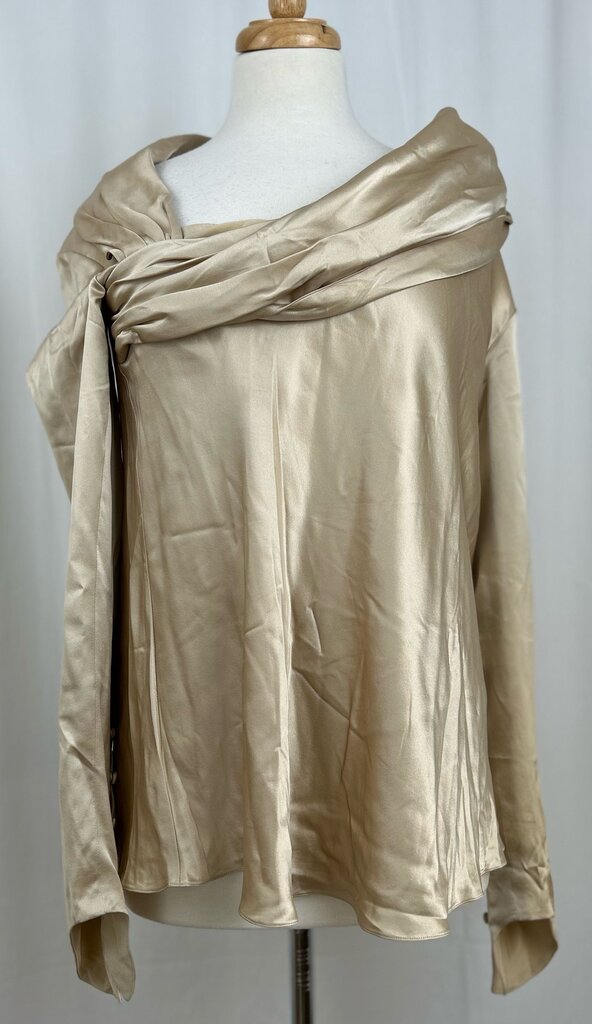 Khaite "Vie" silk asymmetrical top (size 6)