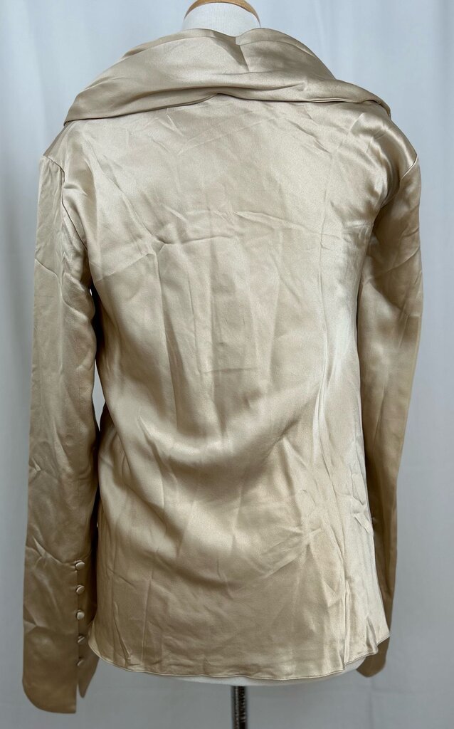 Khaite "Vie" silk asymmetrical top (size 6)