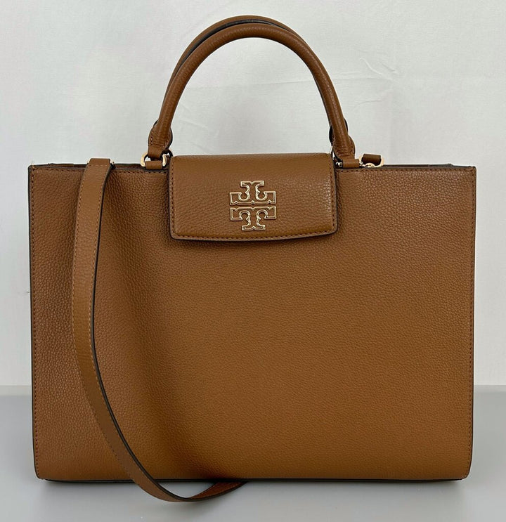 Tory Burch leather logo crossbody satchel