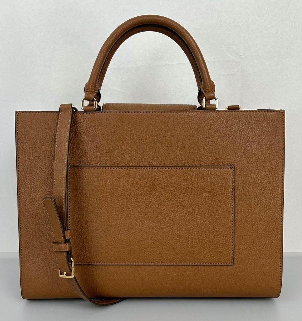 Tory Burch leather logo crossbody satchel