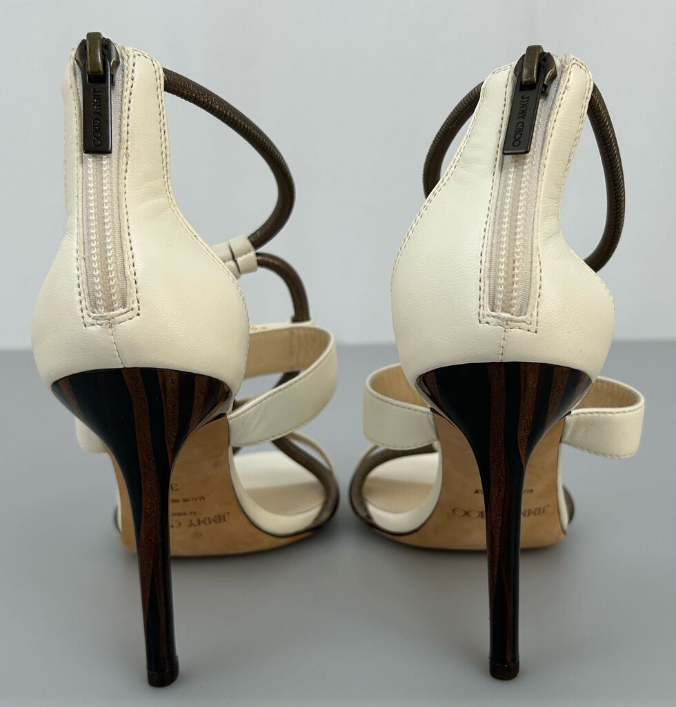 Jimmy Choo strappy bronze heel (size 38)