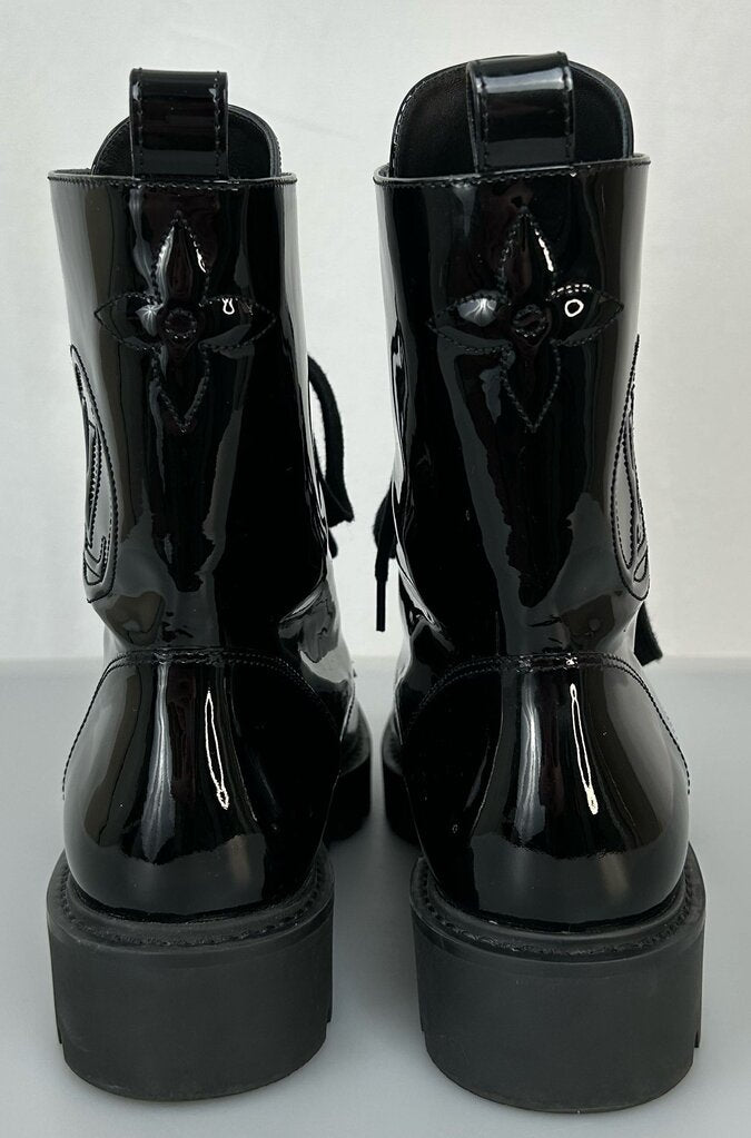 Louis Vuitton Patent Territory Ranger boot (size 8.5-9)