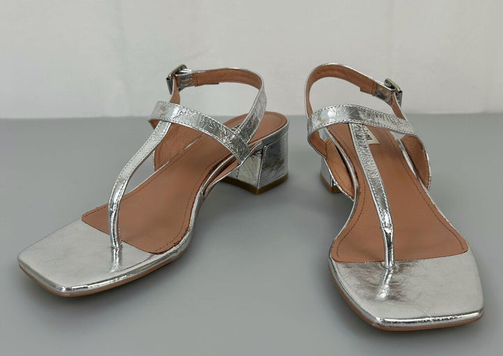 Bibi Lou (Anthropologie) metallic slingback heel (size 9.5)