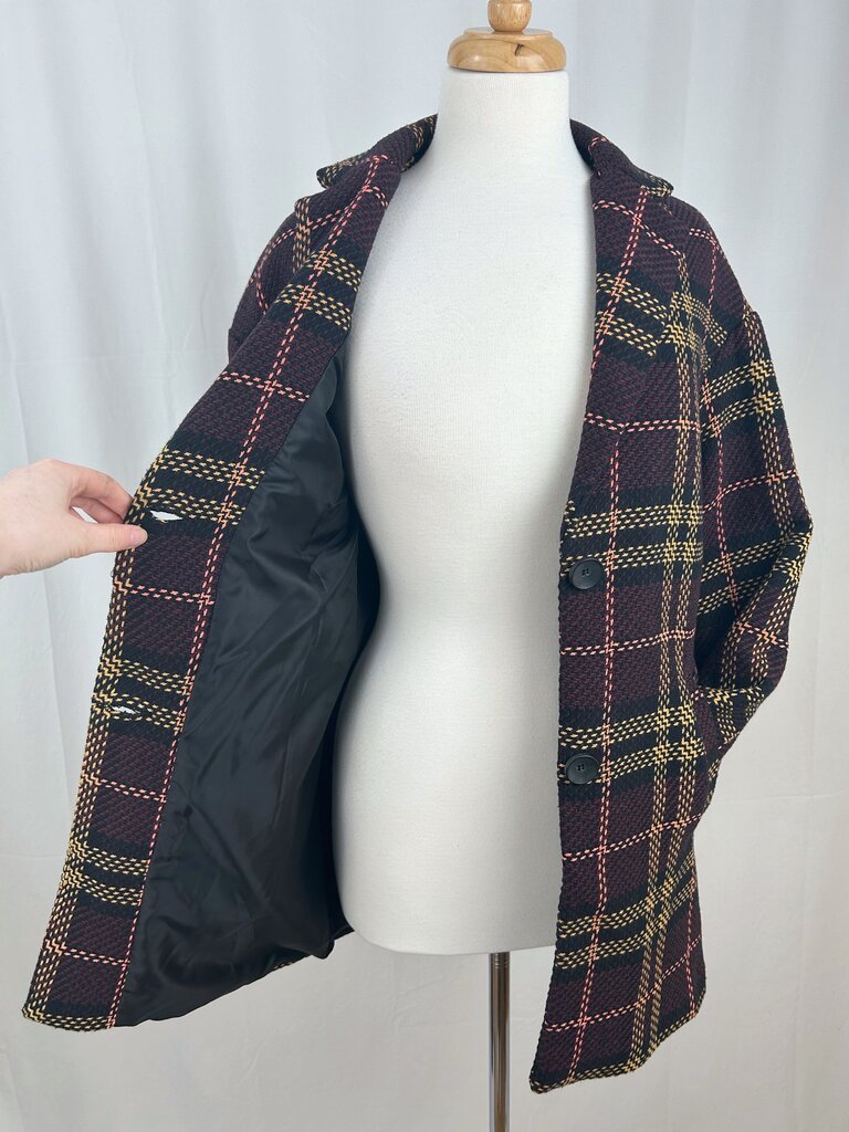 Stradivarius oversized plaid jacket (XS)