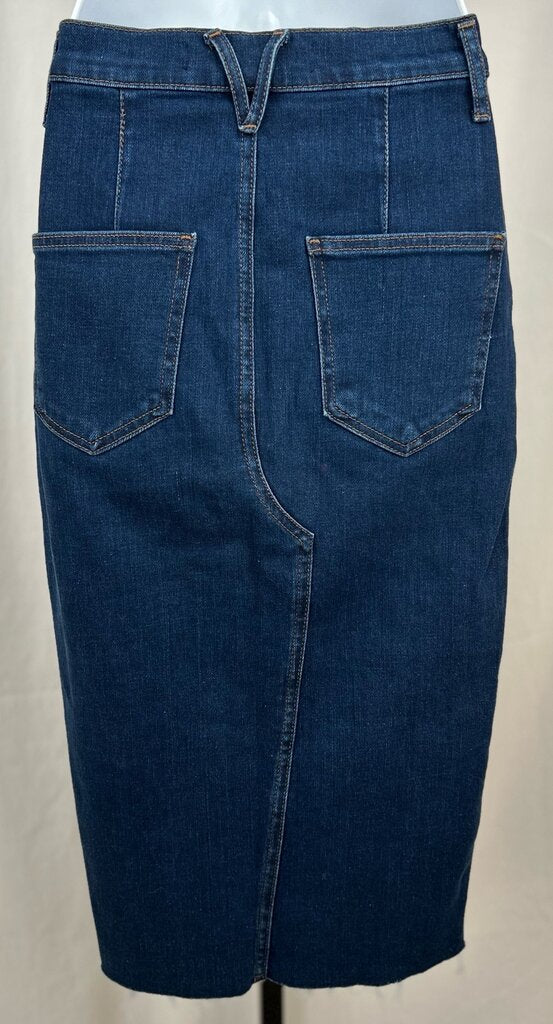 Veronica Beard Denim "Breves" pencil midi skirt (XS)