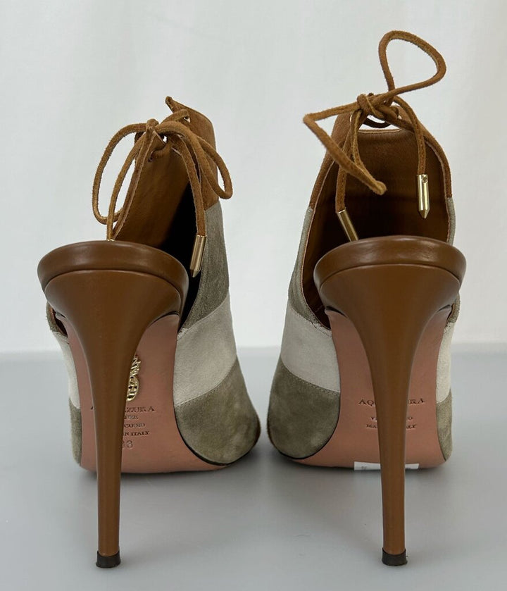 Aquazurra suede colourblock heel (size 7.5)