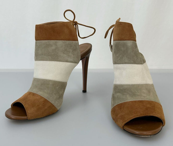 Aquazurra suede colourblock heel (size 7.5)