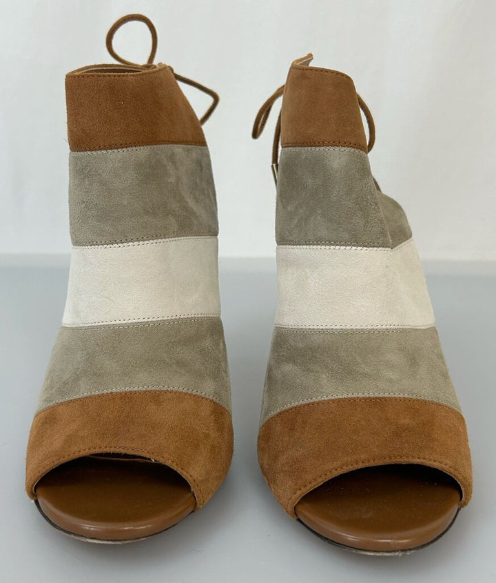 Aquazurra suede colourblock heel (size 7.5)