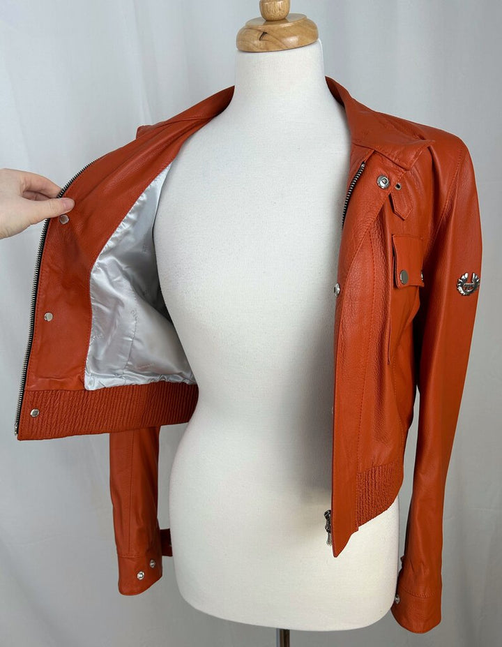 Belstaff cropped leather jacket (S)