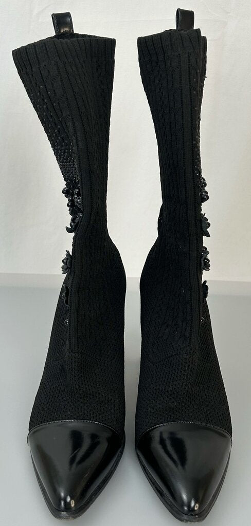 Stuart Weitzman "Carmella" embellished sock boot (size 7)