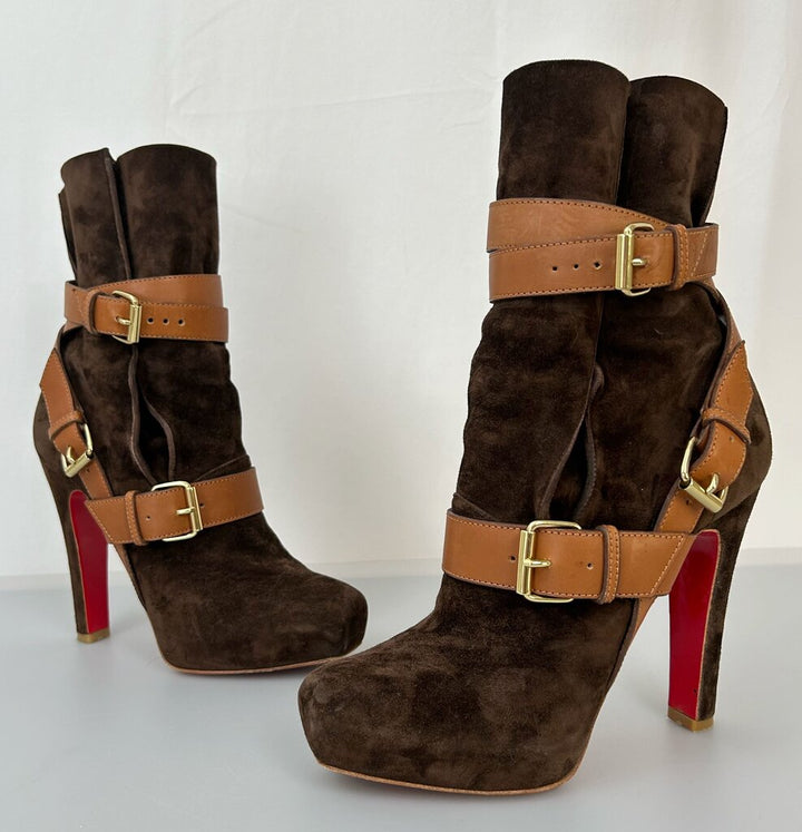 Christian Louboutin "Guerriere" 120 Suede boot (size 8)