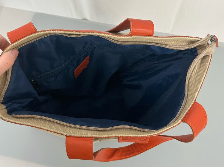 Vilebrequin palm trees canvas tote