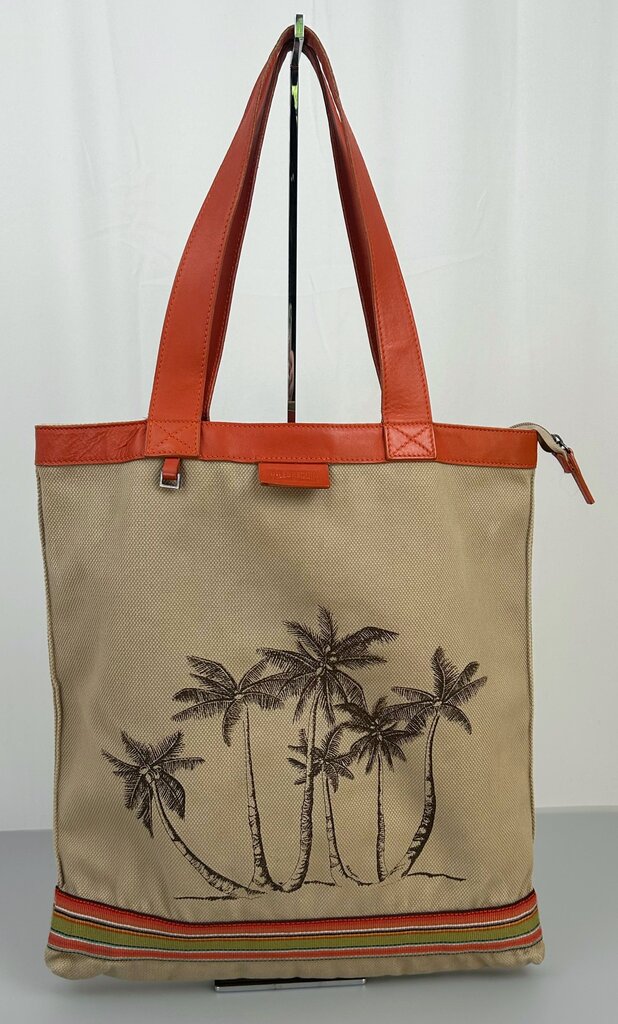 Vilebrequin palm trees canvas tote