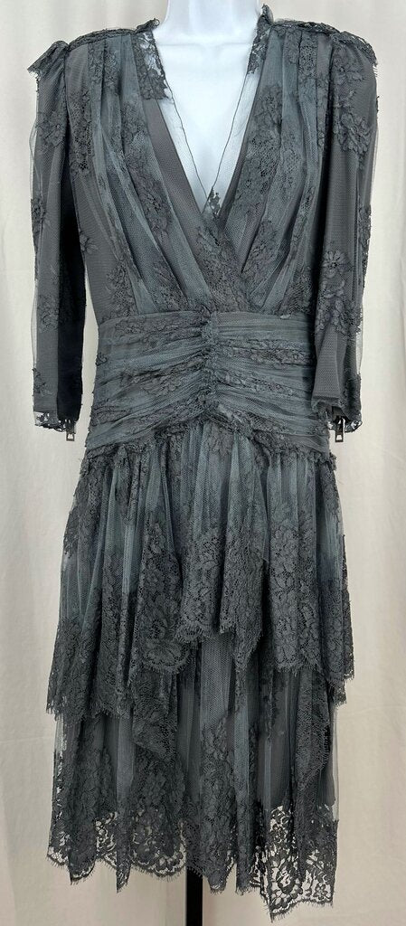 Burberry Prorsum lace layered midi dress (S)