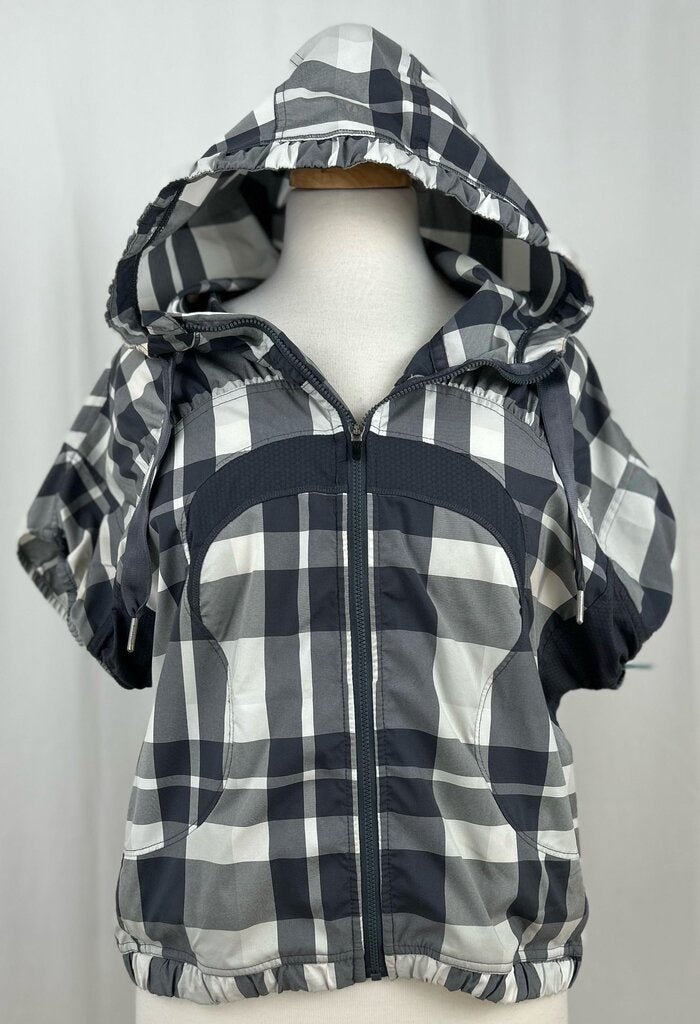 Lululemon plaid hooded windbreaker (size 8)