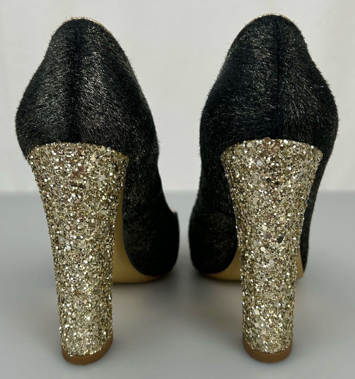 Miu Miu Sequin block heels (size 7.5)
