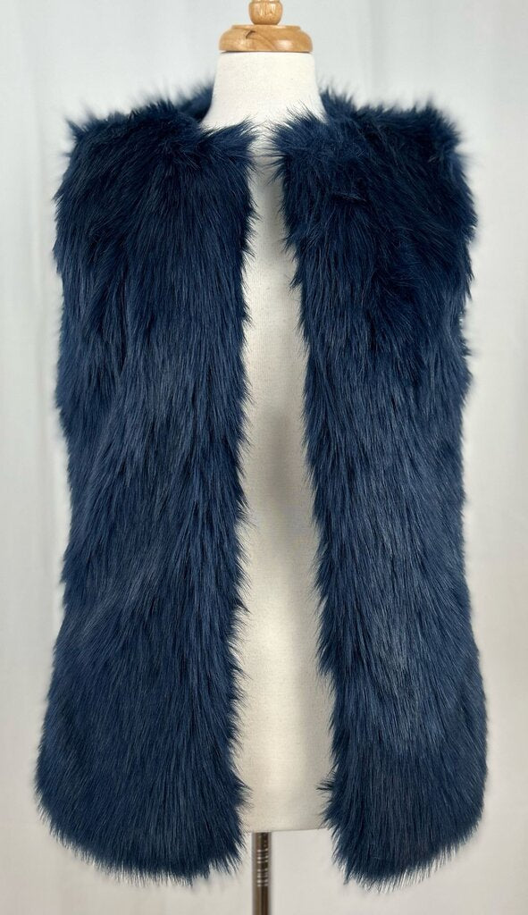 Pink Tartan faux fur vest (XS/S)