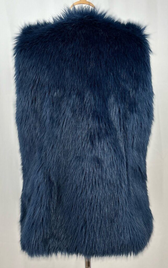 Pink Tartan faux fur vest (XS/S)