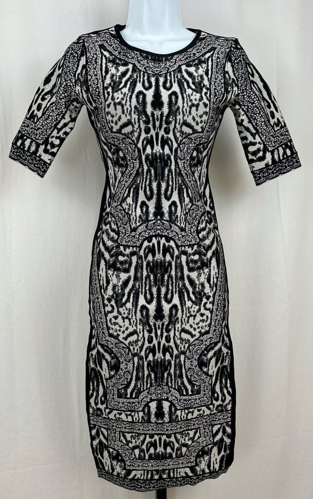 Herve Leger anthracite bodycon dress (S)